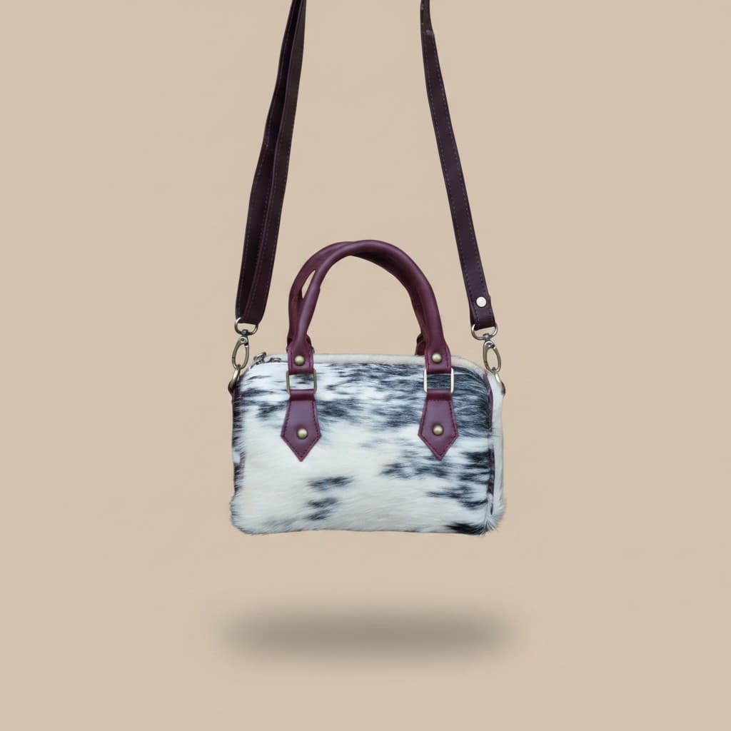 Plum Royale Leather Barrel Bag