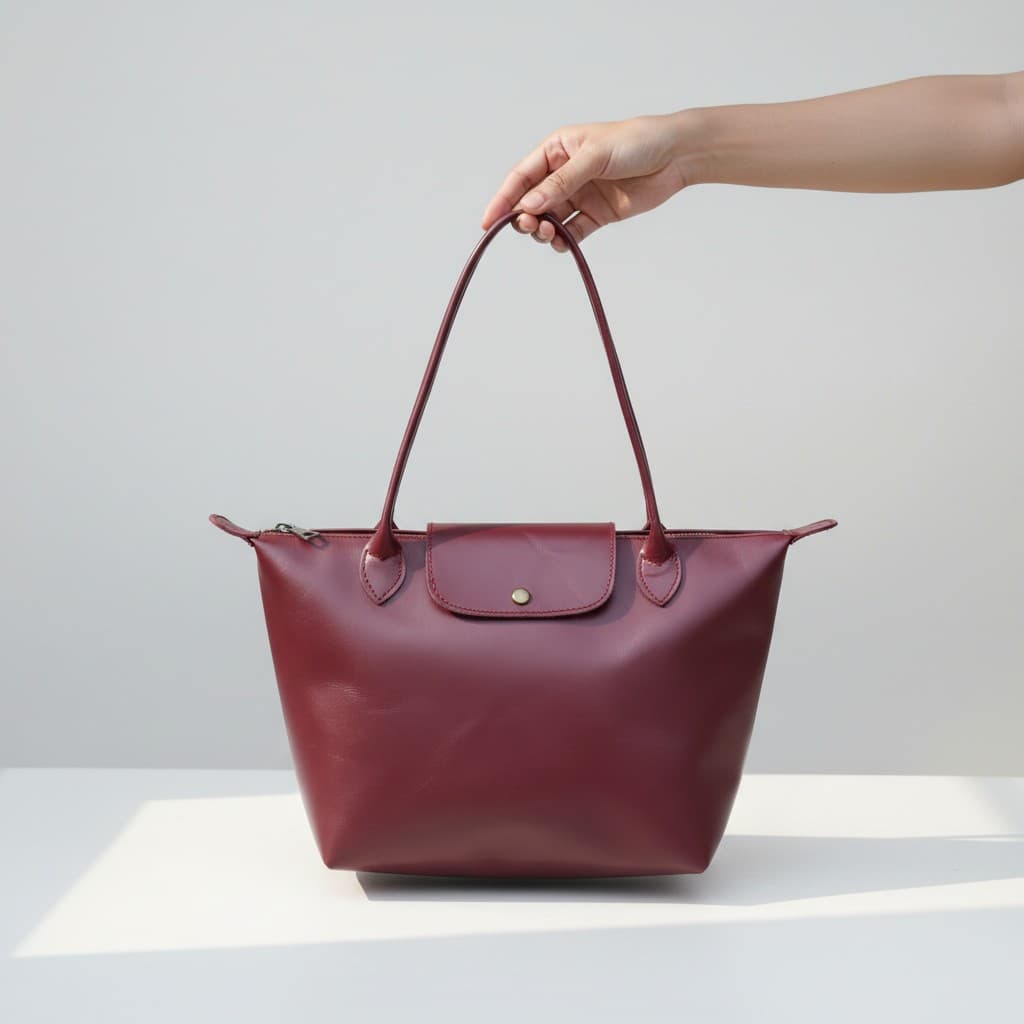 Rose Petal Pink Leather Barrel Bag