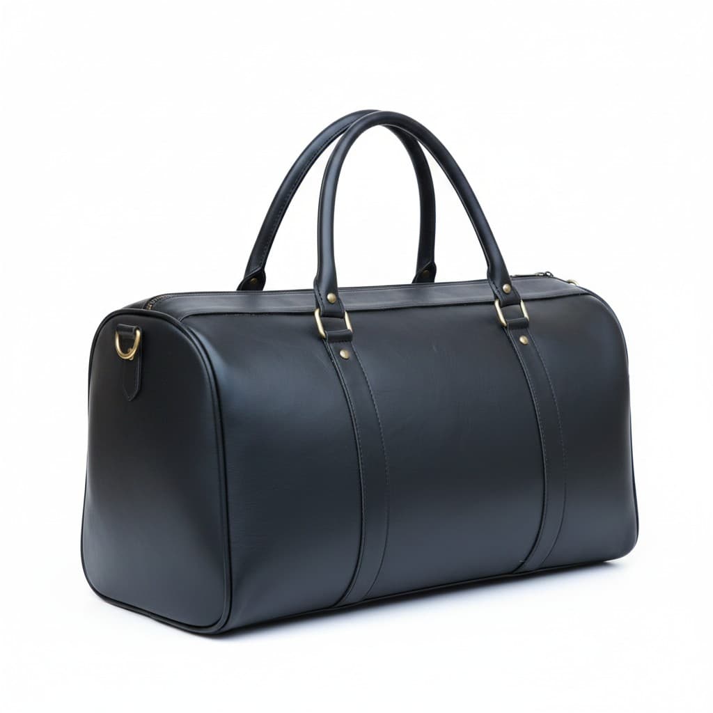 Ruby Red Leather Barrel Bag