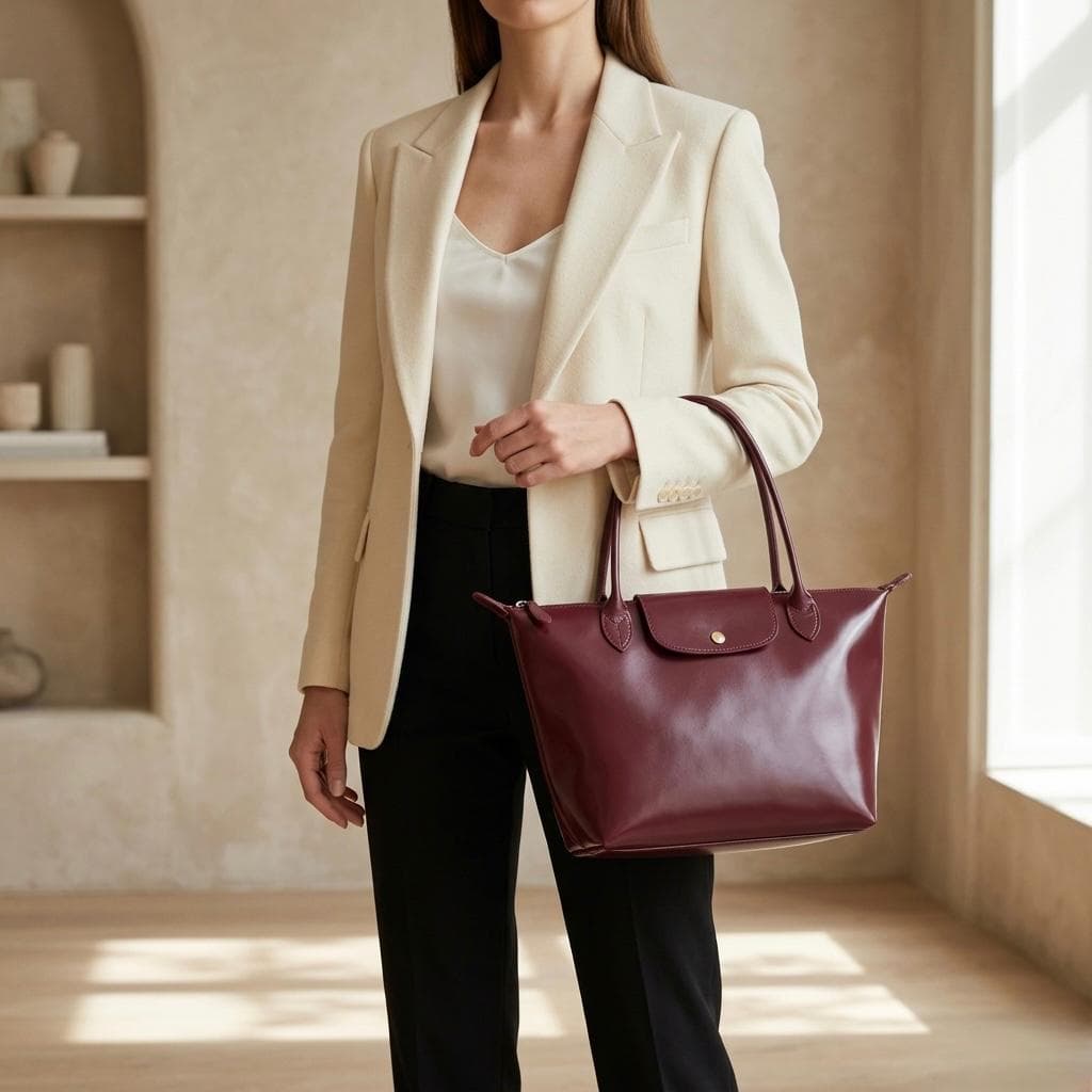 Rose Petal Pink Leather Barrel Bag