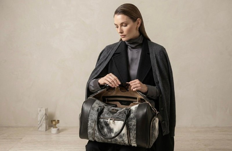 Alexandra Plum Royale Leather Barrel Bag